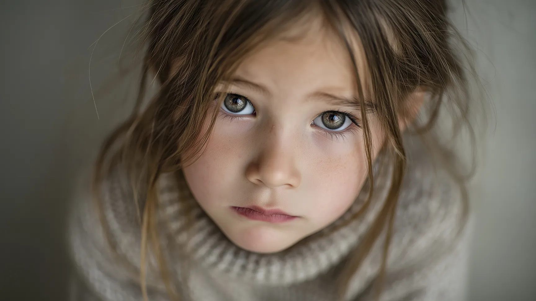 hailuo 2.3 generated ai video of a girl looking up